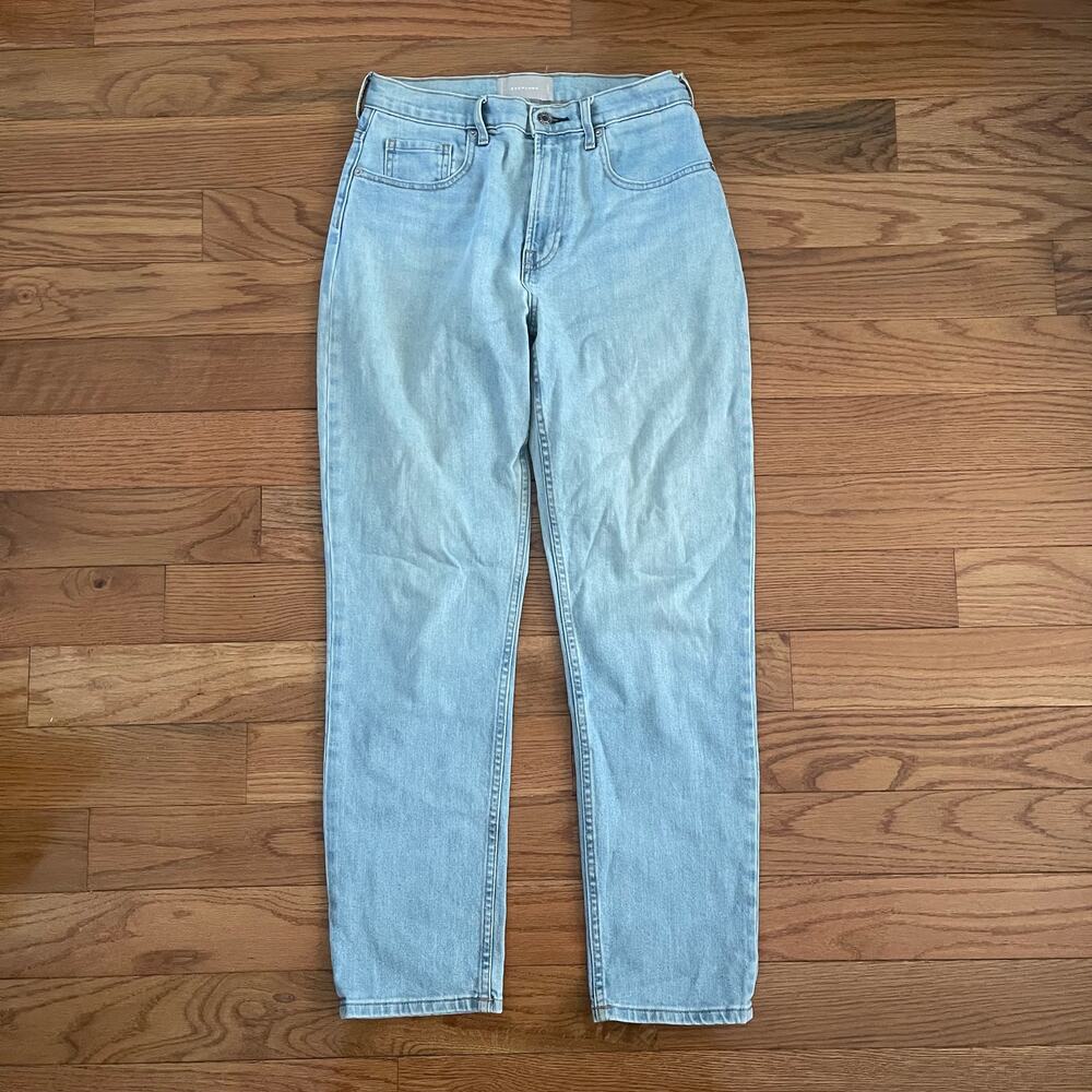 Everlane High Waist Straight Leg Jeans Womens 27R Light Wash Blue Classic Denim